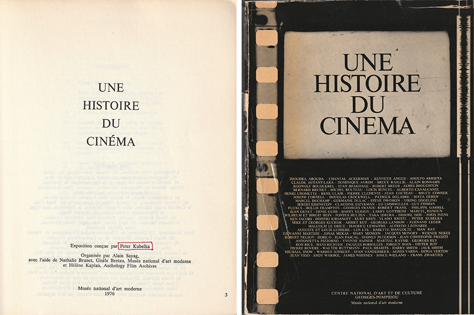 (4) & (5) Une Histoire du cinéma: Exposition (Peter Kubelka, 1976)