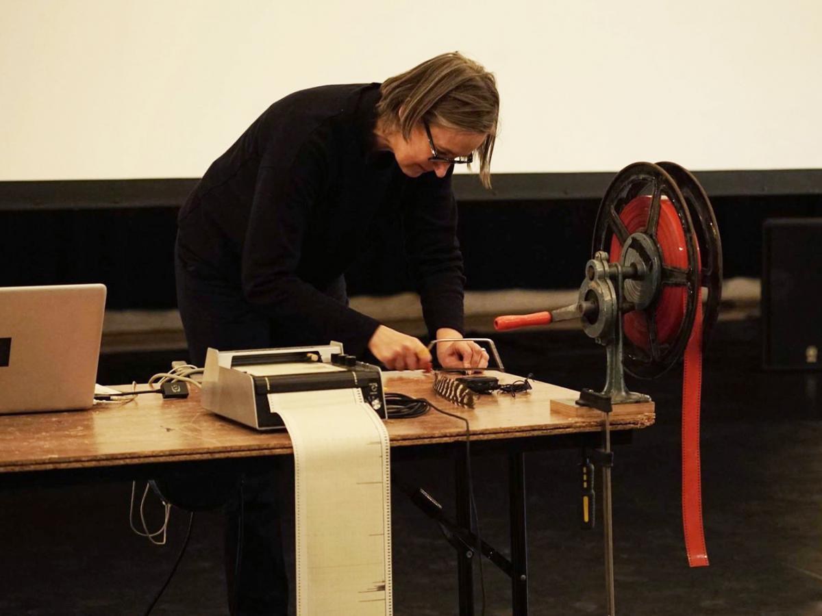 Hilde D’Haeyere, performance during the previous Visite Film Festival Hilde D’Haeyere, performance during the previous Visite Film Festival