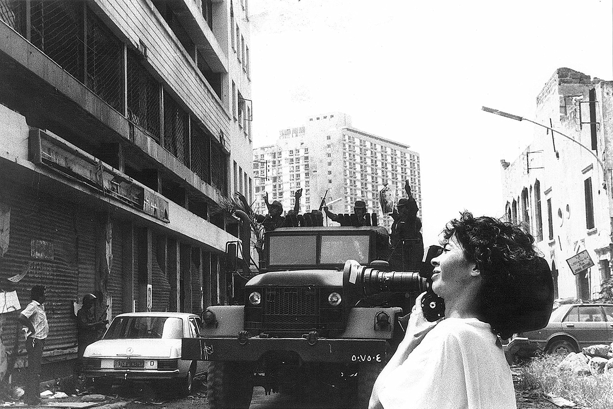 (1) Filming Beirut, My City (1982). Picture by Farida Hamak