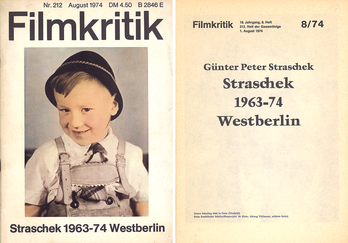 (1) Cover Filmkritik vol. 8, no. 212 (August 1974)
