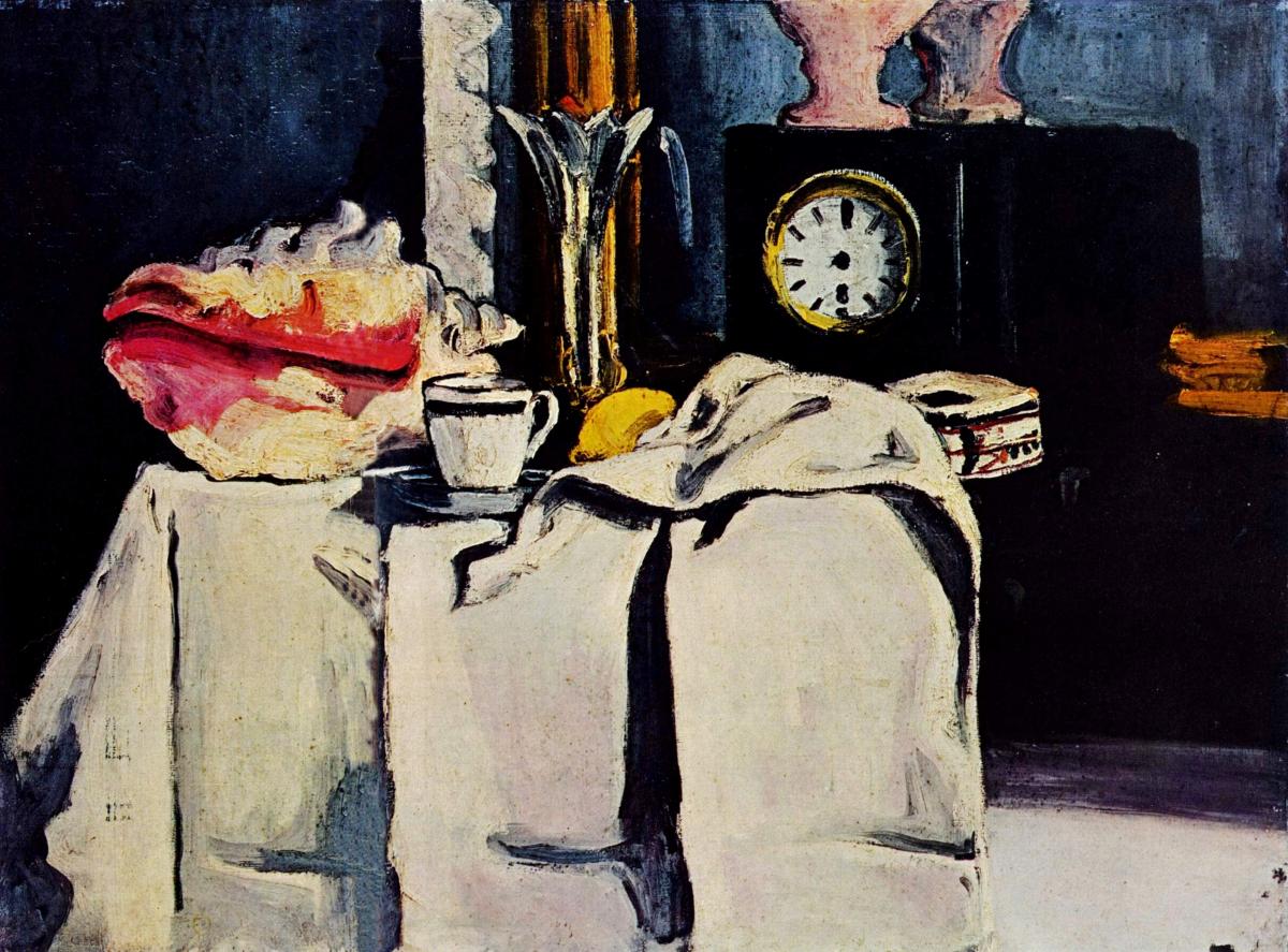 (2) La pendule noire (Paul Cézanne, 1870)